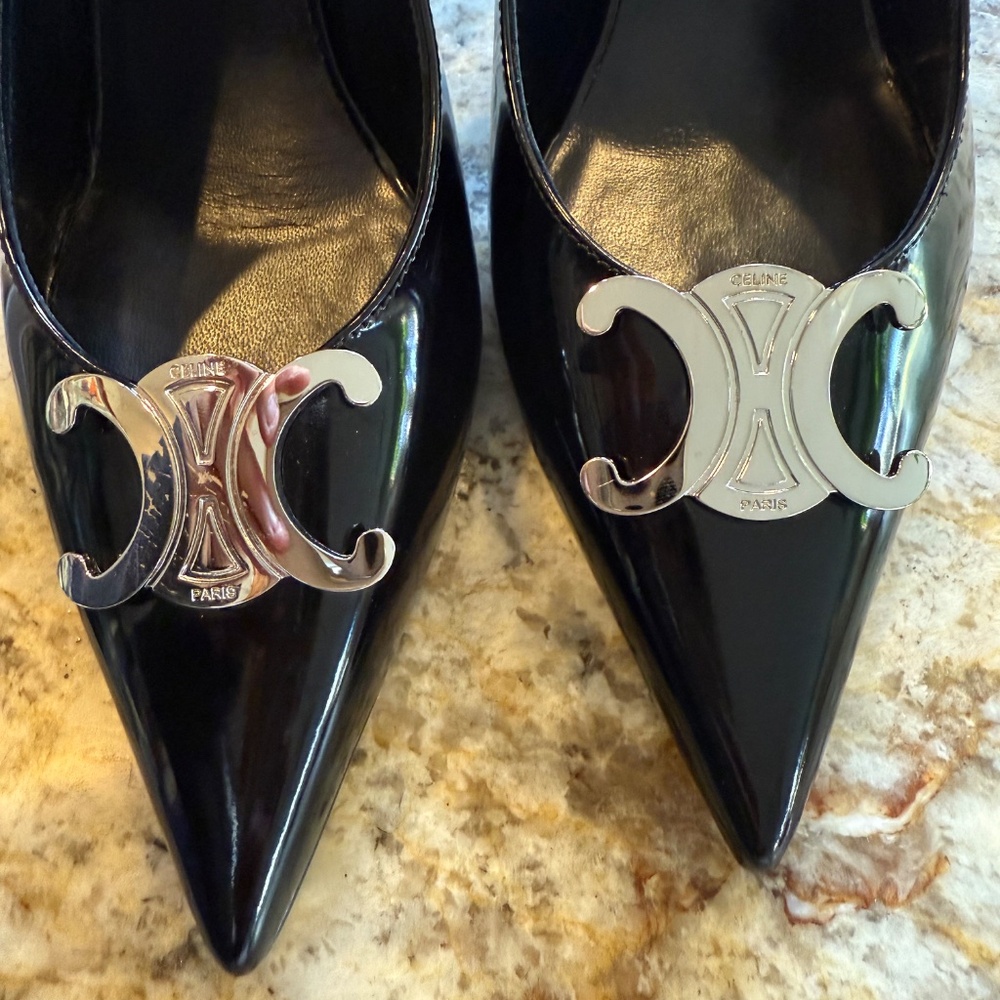 Celine Slighbacks with Triomphe, Size 38 - Picture 10 of 11